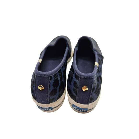 Keds X Kate Spade New York Triple Decker Leopard Slip-On Shoes Women's 8.5 Blue - Picture 2 of 10